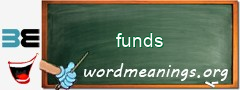 WordMeaning blackboard for funds